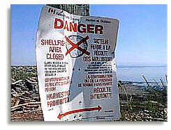 Shellfish Warning Sign