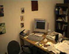 Dulcie's empty desk @ the HCF offices, June 23, 2000