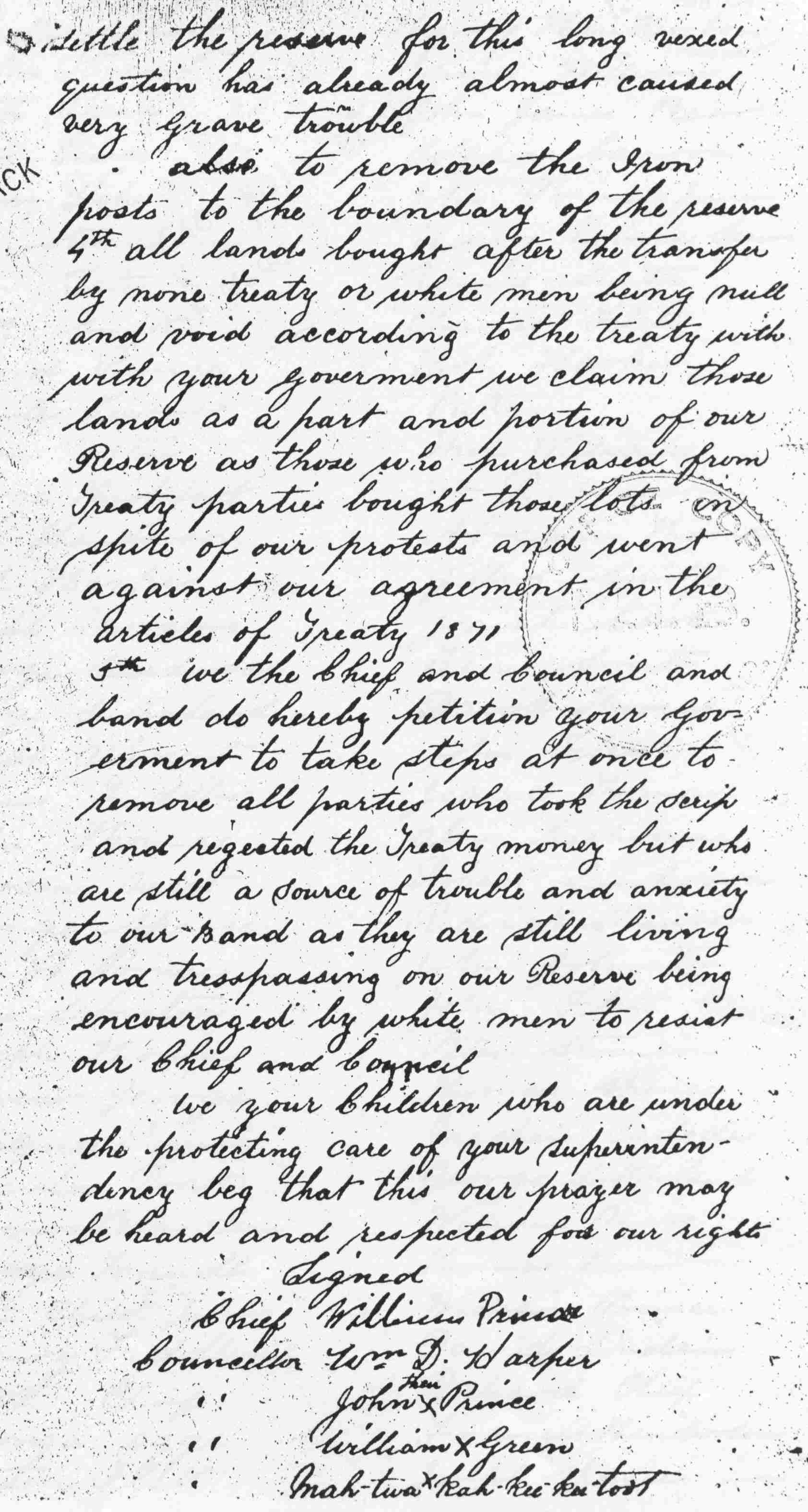 Letter of 1887
