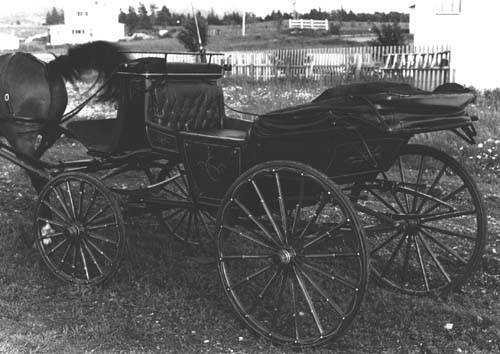 Black and white picture of the Victorian Carriage