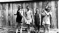 Men in Beach Attire 1925