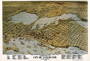 Map of Early Vancouver: Click here for larger image