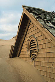 House under sand