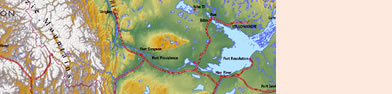 Map of Great Bear Lake