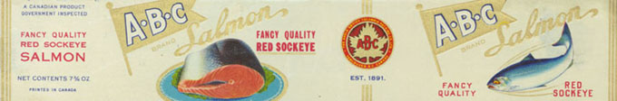 ABC canned salmon label