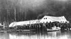 Boats tied up at Sunnyside Cannery in 1920