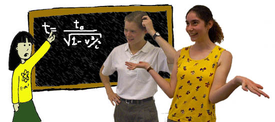 [Lisa Wall and Julie Kruidenier with Physics Girl]