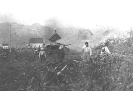 Sikhs clearing the land in Vancouver, 1908