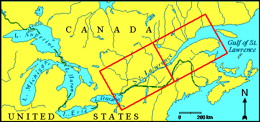 Map of the St. Lawrence / Great Lakes System