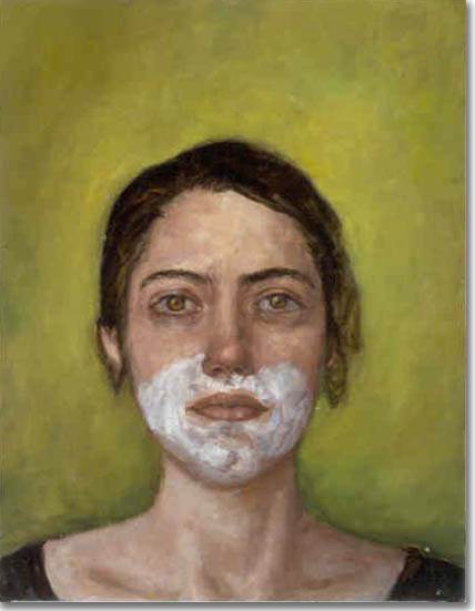Self-portrait with shaving cream
