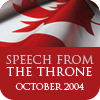 [Speech from the Throne October 2004]