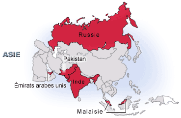 Carte : Asie
