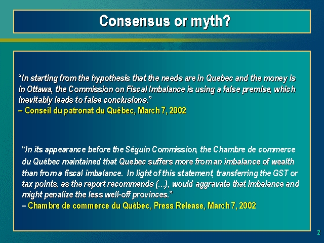 Consensus or Myth?  