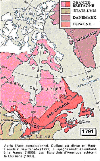 Lien : Carte : 1791 - La Confédération canadienne