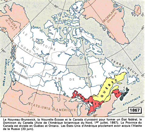 Lien : Carte : 1867 - La Confédération canadienne