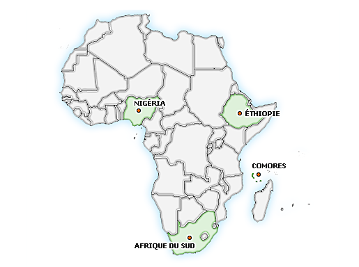 Carte de la l'Afrique