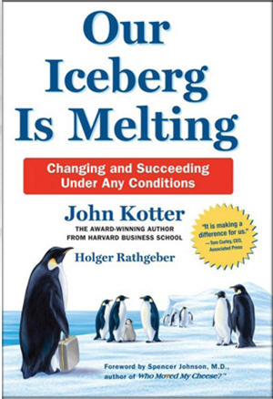 Book cover for 'Our Iceberg is Melting'