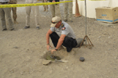 Photo: Canadian police officer (Sudbury) training Afghan Police in handling IEDs