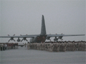 Photo: Canadian troops embarking a cargo plane