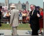 Prime Minister Chrtien at the 2002 Canada Day celebrations on Parliament Hill