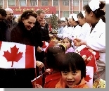 Prime Minister Chrtien and Mrs. Aline Chrtien visit the 'Canadian Embassy Child Friendly Centre' in Sian, China. 