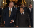 Prime Minister Chrtien with Abdelaziz Bouteflika, President of the People`s Democratic Republic of Algeria, in Algiers, Algeria. April 4, 2002.
