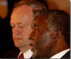 M. Thabo Mbeki, President of the Republic of South Africa, meeting with Prime Minister Chrtien in Pretoria, South Africa.