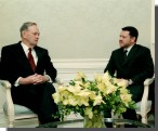 Prime Minister Jean Chrtien and King Abdullah of Jordan during a bilateral meeting held on the occasion of the World Economic Forum in New York.