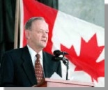 Prime Minister Chrtien speaks at the grave site commemoration ceremony for former Canadian Prime Minister Sir Wilfrid Laurier, in Ottawa