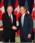 Prime Minister Chrtien in a bilateral meeting with President Bush at the Cobo Conference Center (Detroit, September 9, 2002)
