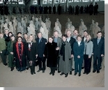 Prime Minister and Mrs. Chrtien (centre) with provincial premiers, territorial leaders and spouses, visit the Terracotta Warriors in Sian, China.