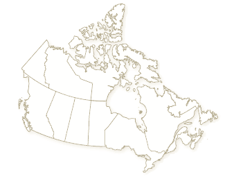 Map of Canada to locate points