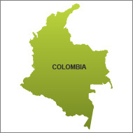Map of Colombia.