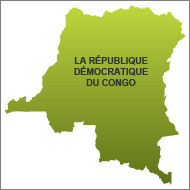 Carte de la République démocratique du Congo.