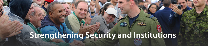 Strengthening security and institutions