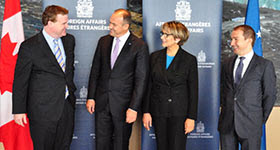 Les ministres Baird et Yelich accueillent le ministre des Affaires étrangères du Kosovo