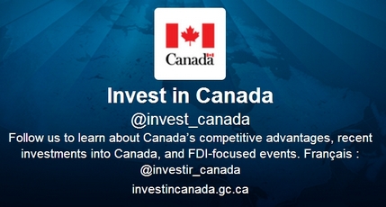 Invest in Canada logo Invest In Canada @invest_canada Follow us to lear about Canada's competitive advantages, recent invesments into Canada, and FDI focuses events. Francais @investir_canada URL investincanada.gc.ca