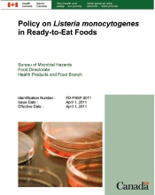 Cover - Health Canada Listeria Policy