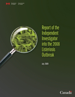 Cover - Report of the Independent Investigator into the 2008 Listeriosis Outbreak