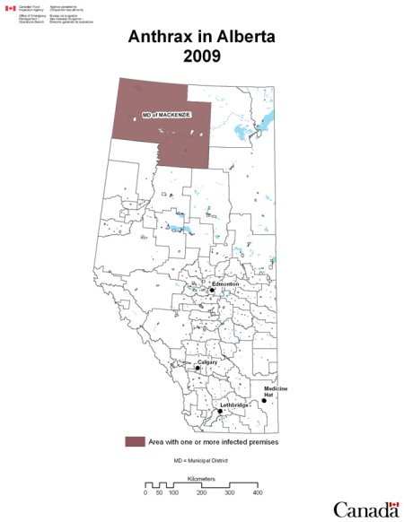 Anthrax Cases in Spring/Summer 2009 - Alberta