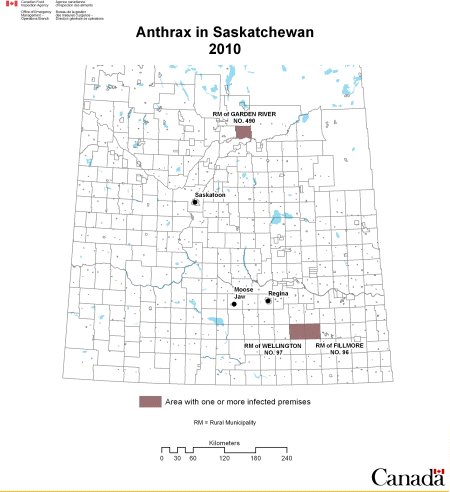 Anthrax Cases in 2010 - Saskatchewan