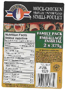 Olymel Mock-Chicken Meat Loaf - family pack