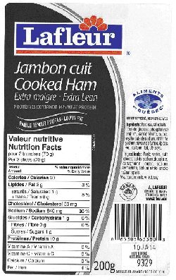 Lafleur - Cooked Ham Extra Lean 