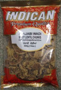 Indican brand Punjabi Wadi Spicy Lentil Chunks - 400 g (14oz)