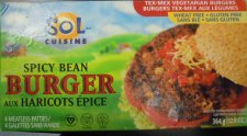 Sol Cuisine brand Spicy Bean Burger