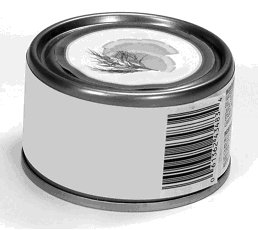 The top of the can is considered available display surfact because this area has been labelled