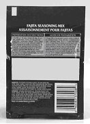 Bag of seasoning mix - flat pouch without gussets