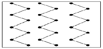 Figure 1 : Méthode de prélèvement en zigzag recommandée pour l'obtention de sous échantillons pour les échantillons composites de terre et/ou de milieu de culture.