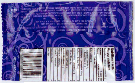 back of the page - Cadbury Mini Eggs (39 grams)