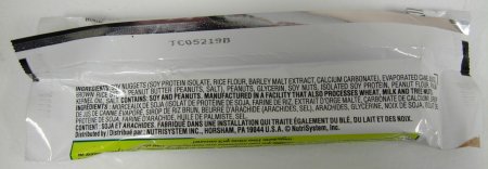 Nutrisystem Brand Peanut Butter Granola Bars - Ingredient list